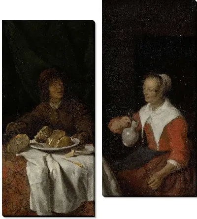 Мужчина и женщина за едой