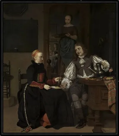 Молодая пара на завтрак