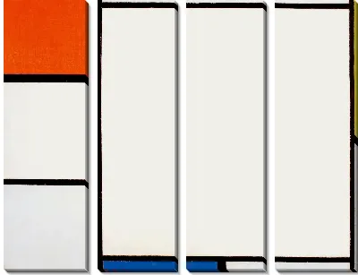 Картина Композиция с красным, желтым и синим