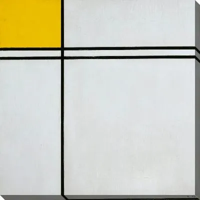 Картина Композиция с двойной линией и желтым, 1932