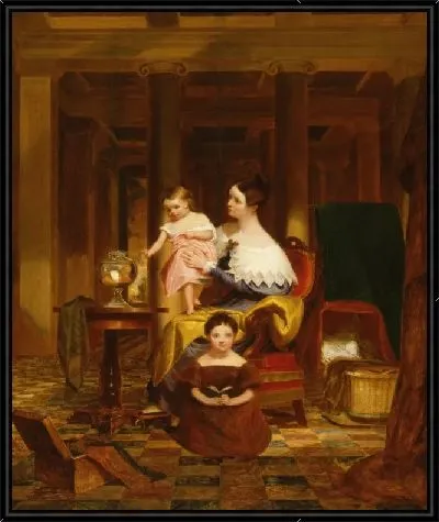 Картина Чаша с золотой рыбкой (миссис Ричард Кэри Морс и его семья)