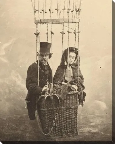 Картина Автопортрет с женой Эрнестин в гондоле на воздушном шаре