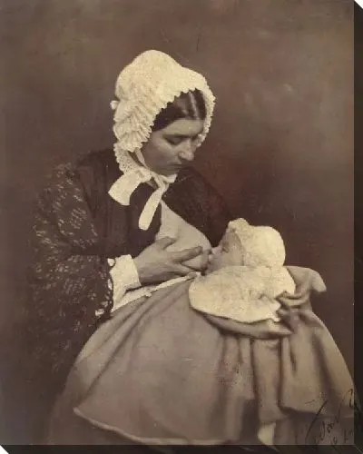 Картина Пол Надар у груди своей мокрой медсестры