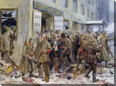 Картина Революционые массы грабят винный склад (The revolutionary masses rob Wine Warehouse)