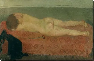 Картина Обнаженная на диване (лежащая ню)