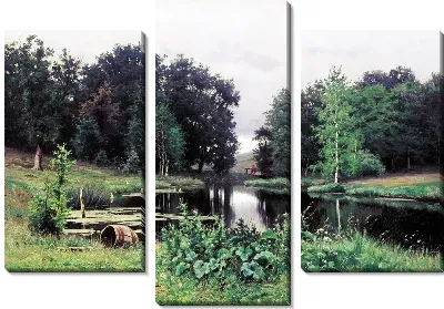 Картина Пейзаж с прудом (Landscape with a pond)