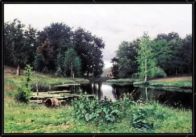 Пейзаж с прудом (Landscape with a pond)