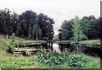 Пейзаж с прудом (Landscape with a pond)