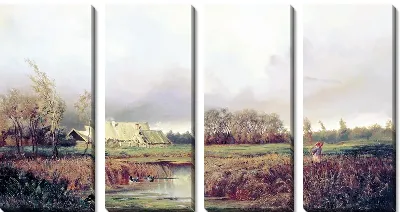 Картина Болото осенью (Swamp of autumn)