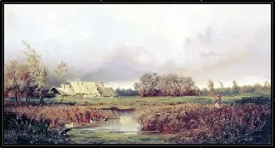 Картина Болото осенью (Swamp of autumn)