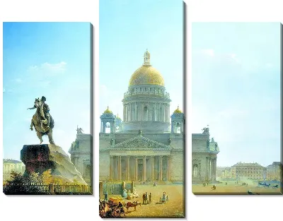 Исаакиевский собор и памятник Петру I