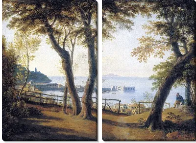 Картина Приморский вид в Италии (Seaside view in Italy)