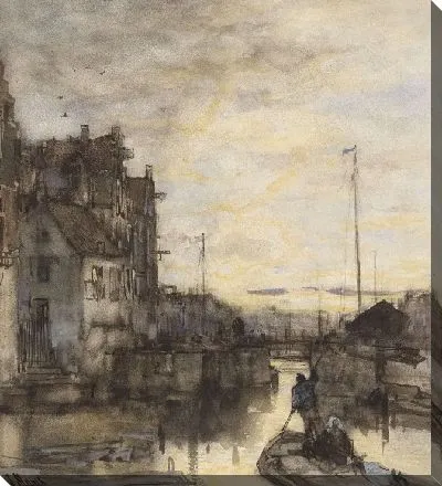 Картина Городской пейзаж ночью