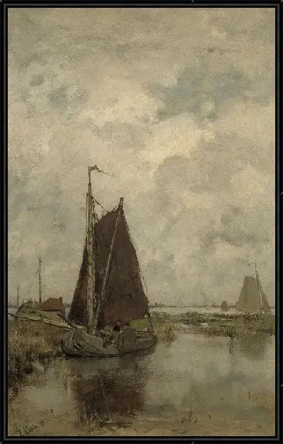 Картина Корабли в пасмурную погоду