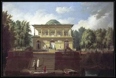Вид на Строгановскую дачу в Петербурге (View of the Stroganov villa in St. Petersburg)