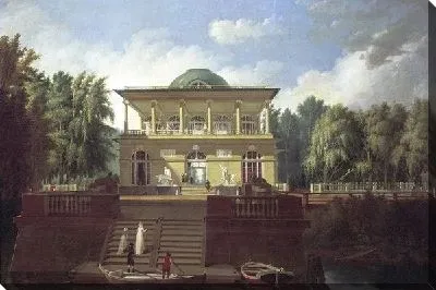 Картина Вид на Строгановскую дачу в Петербурге (View of the Stroganov villa in St. Petersburg)