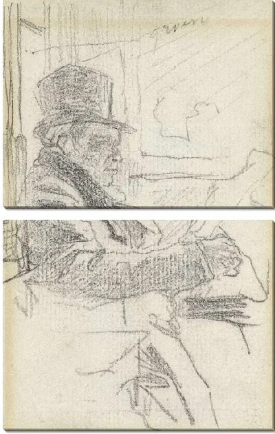 Картина Читатель газеты с цилиндром