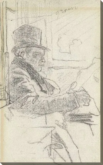 Картина Читатель газеты с цилиндром