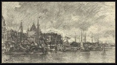 Картина Снаружи со Schreierstoren в Амстердаме