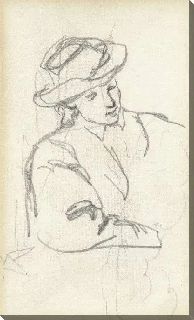 Картина Сидящий человек в шляпе