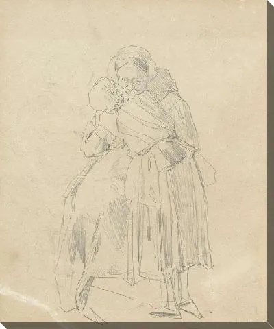 Картина Девушка обнимает старуху