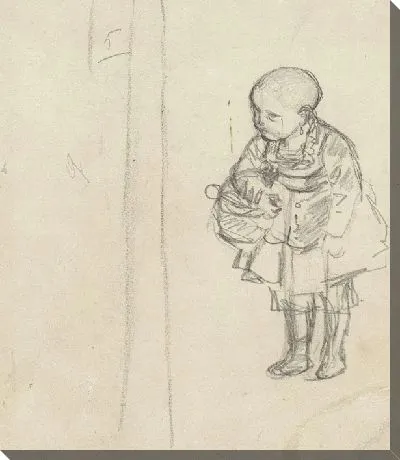 Картина Стоящий ребенок (с куклой?)