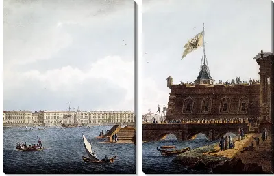 Картина Вид на Неву со стороны Петропавловской крепости (View of the Neva from the Peter and Paul Fortress)
