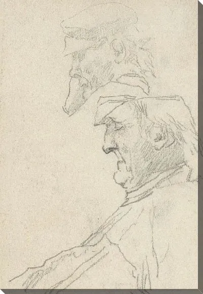 Картина Два эскиза мужских профилей