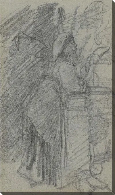 Картина Девушка опирается на перила