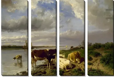 Картина Пейзаж со скотом