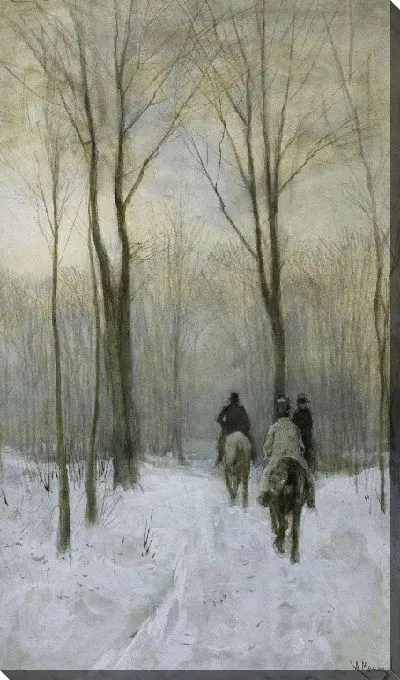 Картина Всадники на снегу в Haagse Bos