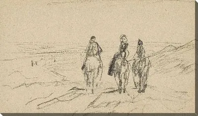 Картина Три всадника в дюнах