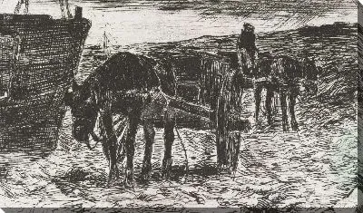 Картина Автомобили на пляже