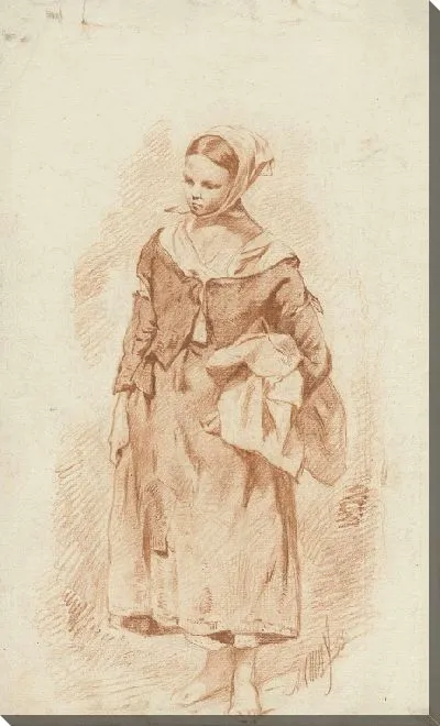 Картина Стоящая женщина с платком