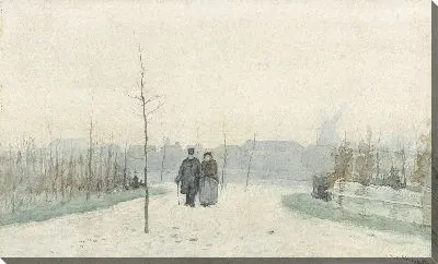 Старая пара в недавно построенном парке