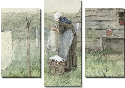 Картина Женщина на линии стирки