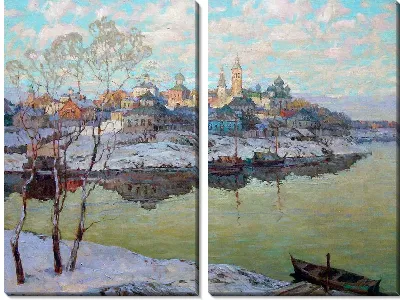 Ранняя весна. Город на реке (Early spring. City on the River)