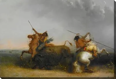 Картина Охота на бизонов