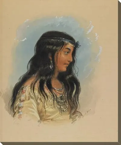 Молодая женщина из племени плоской головы