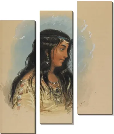 Молодая женщина из племени плоской головы