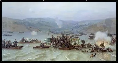 Картина Переправа русской армии через Дунай у Зимницы (Crossing the Russian army over the Danube at Zimnitsa)
