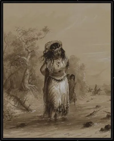 Картина Индийская девушка с папуасским переходом