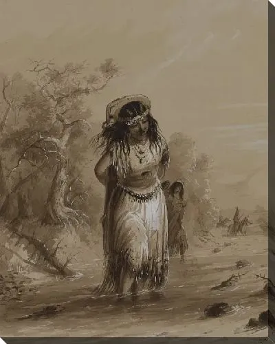 Картина Индийская девушка с папуасским переходом