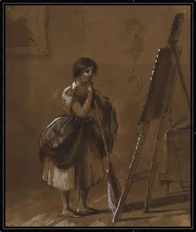 Картина Мастерская художника. Критик