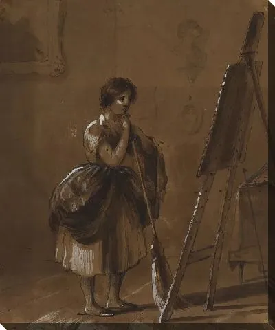 Картина Мастерская художника. Критик