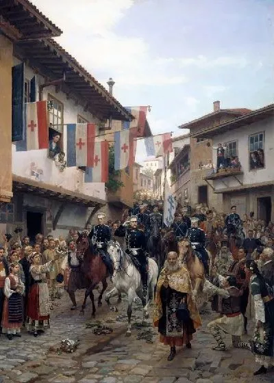 Картина Въезд великого князя Николая Николаевича в Тырново (Entering the Grand Duke Nicholas in Turnovo)