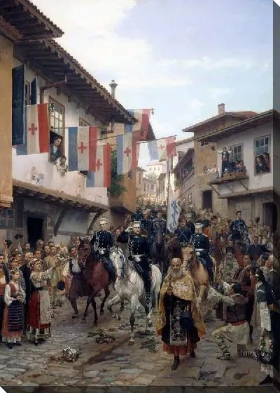 Картина Въезд великого князя Николая Николаевича в Тырново (Entering the Grand Duke Nicholas in Turnovo)
