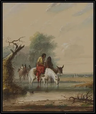 Картина Сцена на реке Большой Песчаный