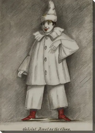 Картина Габриэль Равель в роли клоуна