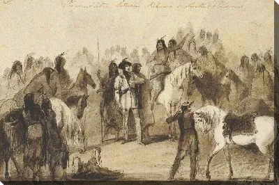 Картина Примирение между индейцами Делавэр и Змея